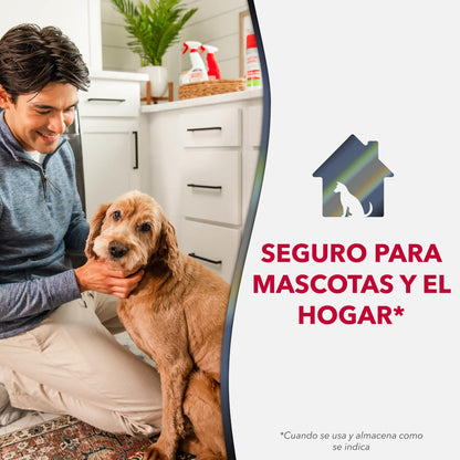 Nature's Miracle - Advanced - Eliminador avanzado de manchas y olores para perros, spray enzimático, aroma fresco, limpieza profunda, 946ml