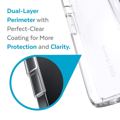 Speck MagSafe - Funda para iPhone 13 Pro, protección contra caídas y cámaras, Funda Transparente para teléfono, Compatible con Carga inalámbrica, Transparente