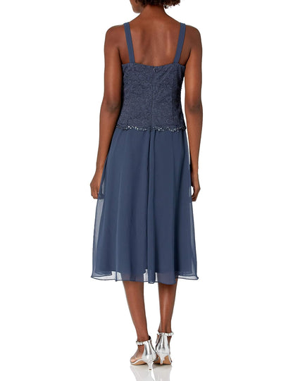 Emma Street 2 Piezas de chifón y Chamarra con abalorio con Falda Vestido para Ocaciones Especiales para Mujer