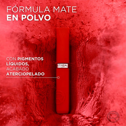 L'Oréal Paris Infallible Le Matte Resistance Labial Líquido Mate de Larga Duración Hasta por 16h con Ácido Hialurónico, Tono 650 Wedding Night