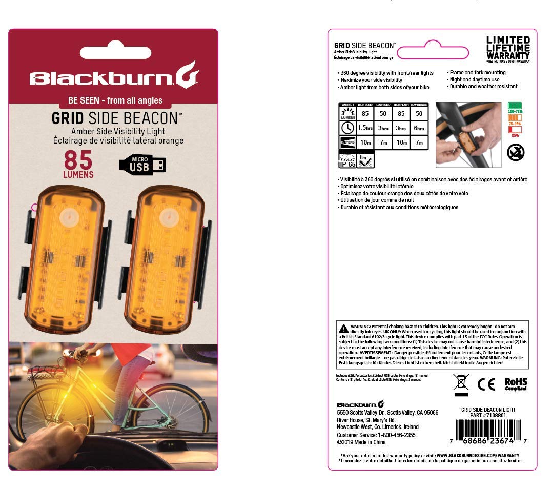 Blackburn Grid Beacon - Luz Lateral para Bicicleta