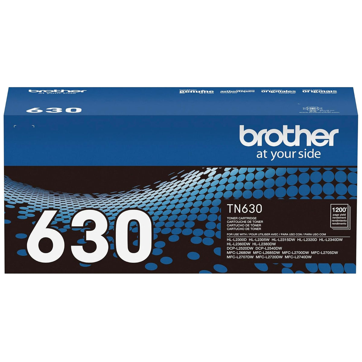 Brother Cartucho de Tóner TN-630 Negro de Rendimiento Estándar | Cartucho de tóner original color negro, rendimiento estándar de hasta 1,200 páginas.
