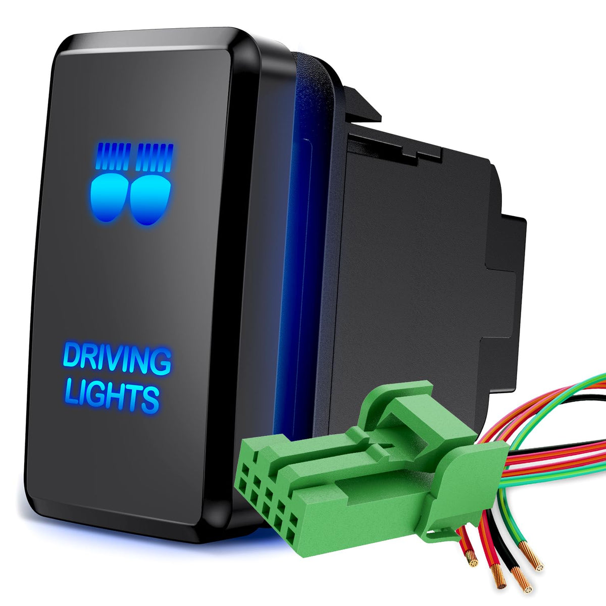 Nilight Interruptor Doble de Encendido 12V con Kit de Cable, para Toyota y Otros Autos - DRIVING LIGHTS