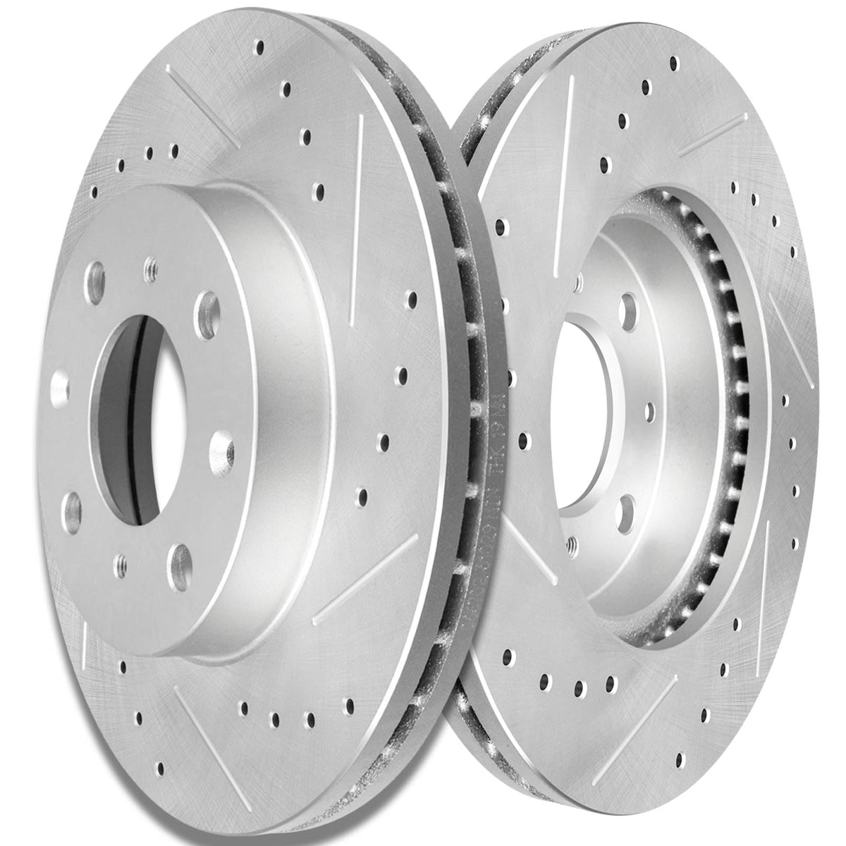 SCITOO Rotores de Freno Delantero Ventilado Chapados en Zinc para Honda Civic 1990-2000