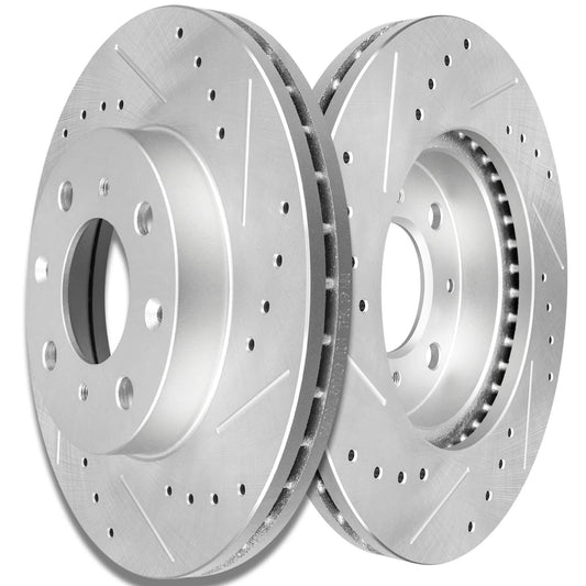 SCITOO Rotores de Freno Delantero Ventilado Chapados en Zinc para Honda Civic 1990-2000