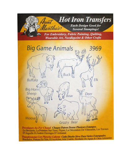 Aunt Martha's Iron On Transfer Patterns for Stitching, Embroidery or Fabric Painting, Nature Patterns for Tea Towels or Quilting, Set of 5