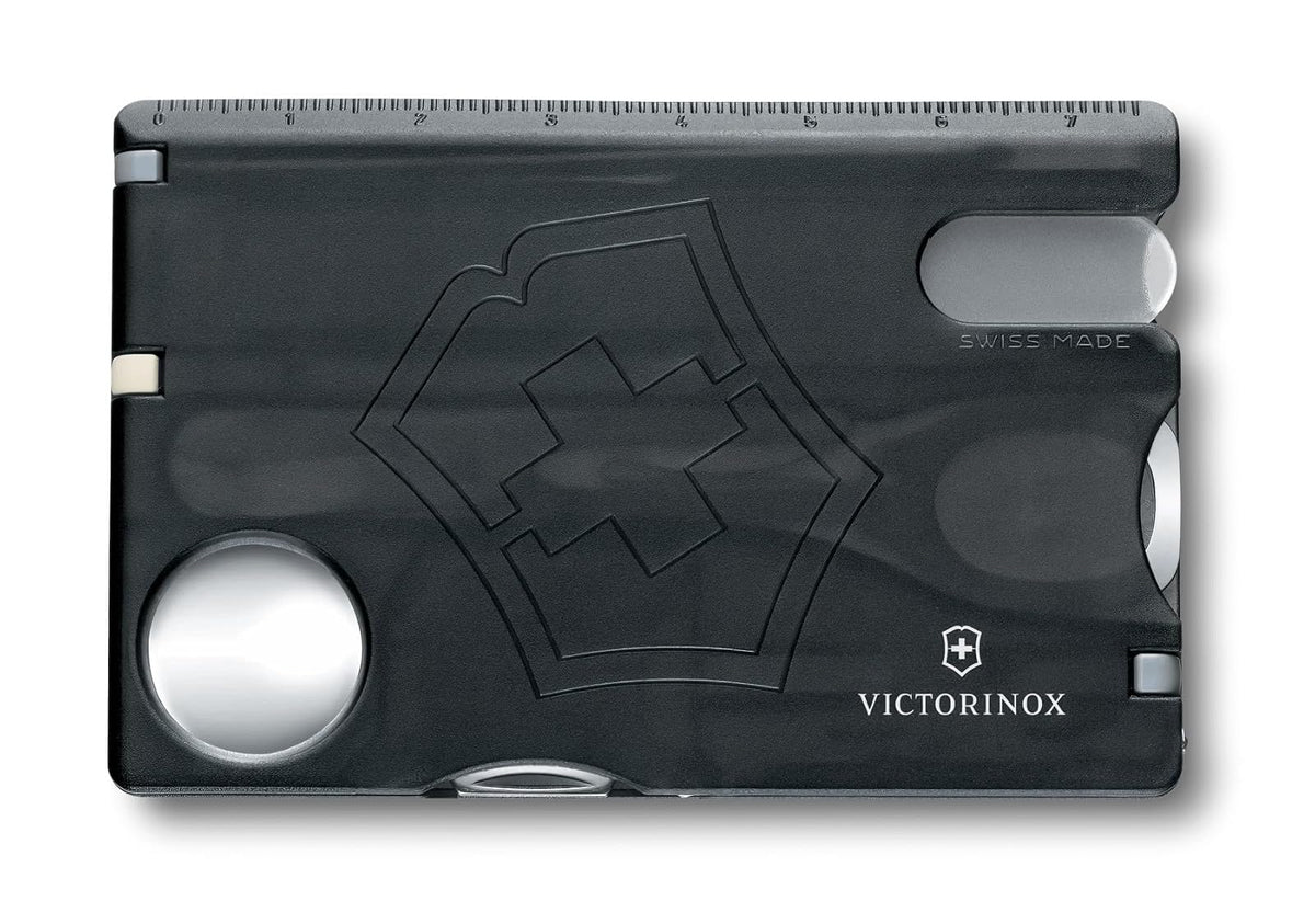 Victorinox Swisscard Nailcare, Lima de Cristal, color Negro Transparente, 13 Usos