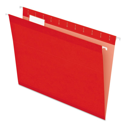 Pendaflex, carpeta colgante, roja, 1/5 lengüeta, tamaño carta, 25 por caja 4152 1/5 ROJO - Rojo
