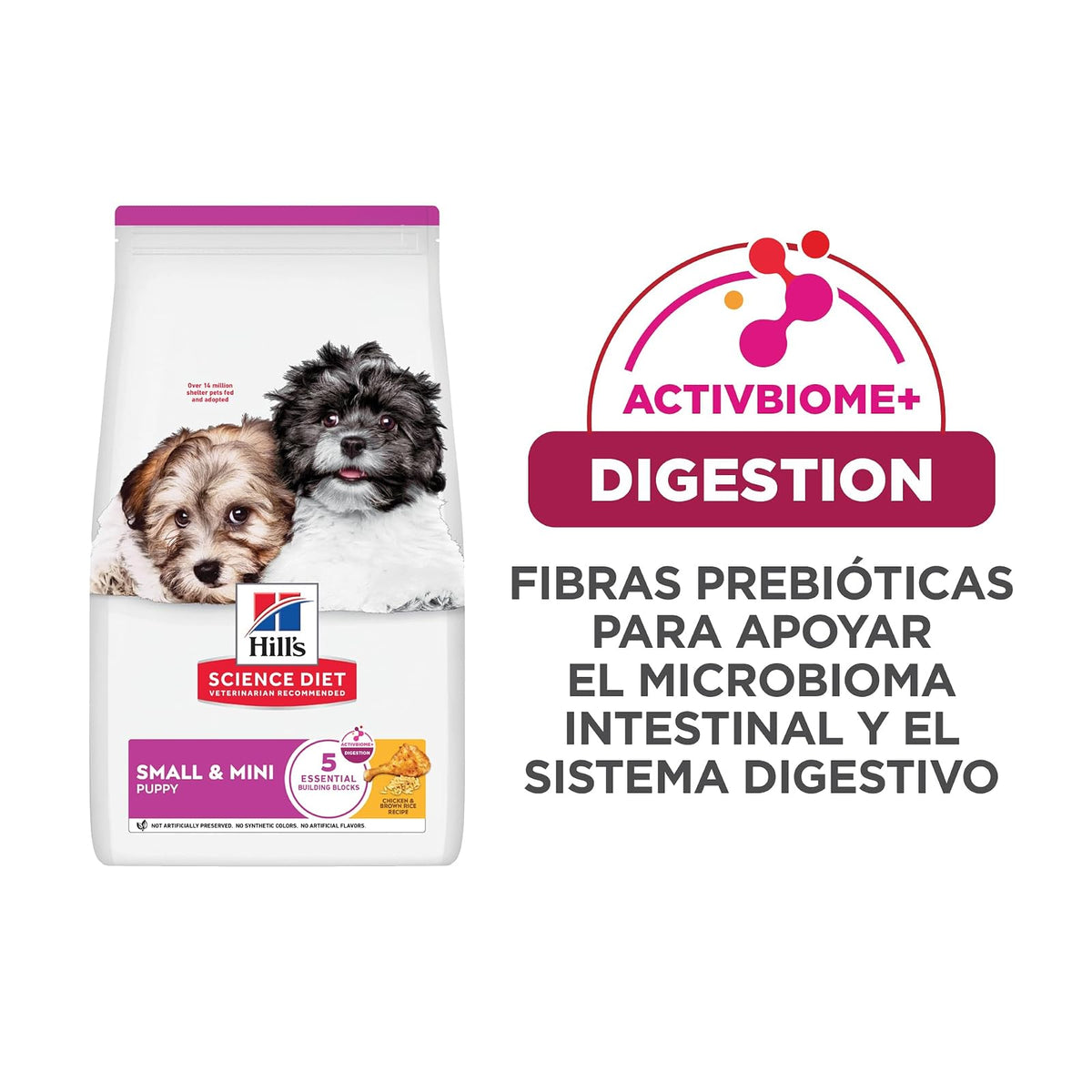 Hill's Science Diet Small Mini Croquetas para Cachorro Sabor Pollo 5.6Kg | Croquetas Hill's para perro, pollo real, razas pequeñas, crecimiento sano, desarrollo cerebral con DHA, soporte inmunológico