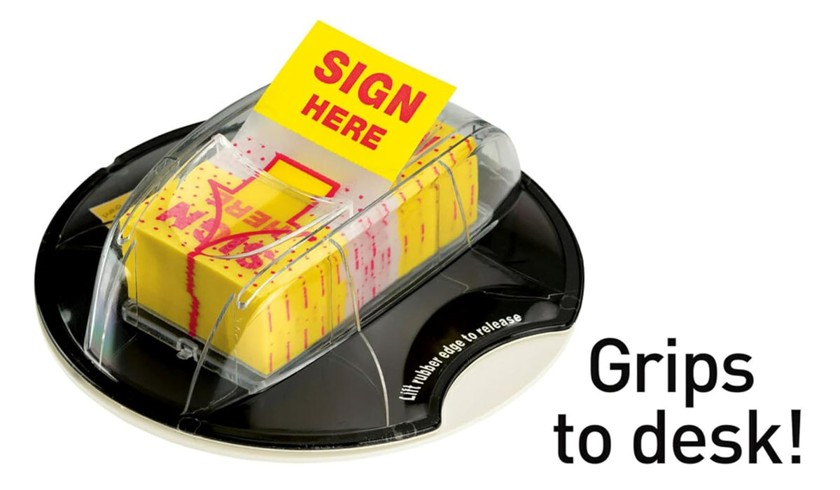 Post-it Flags, "Sign Here", Yellow, 1-Inch Wide, 200/Dispenser (680-HVSH)