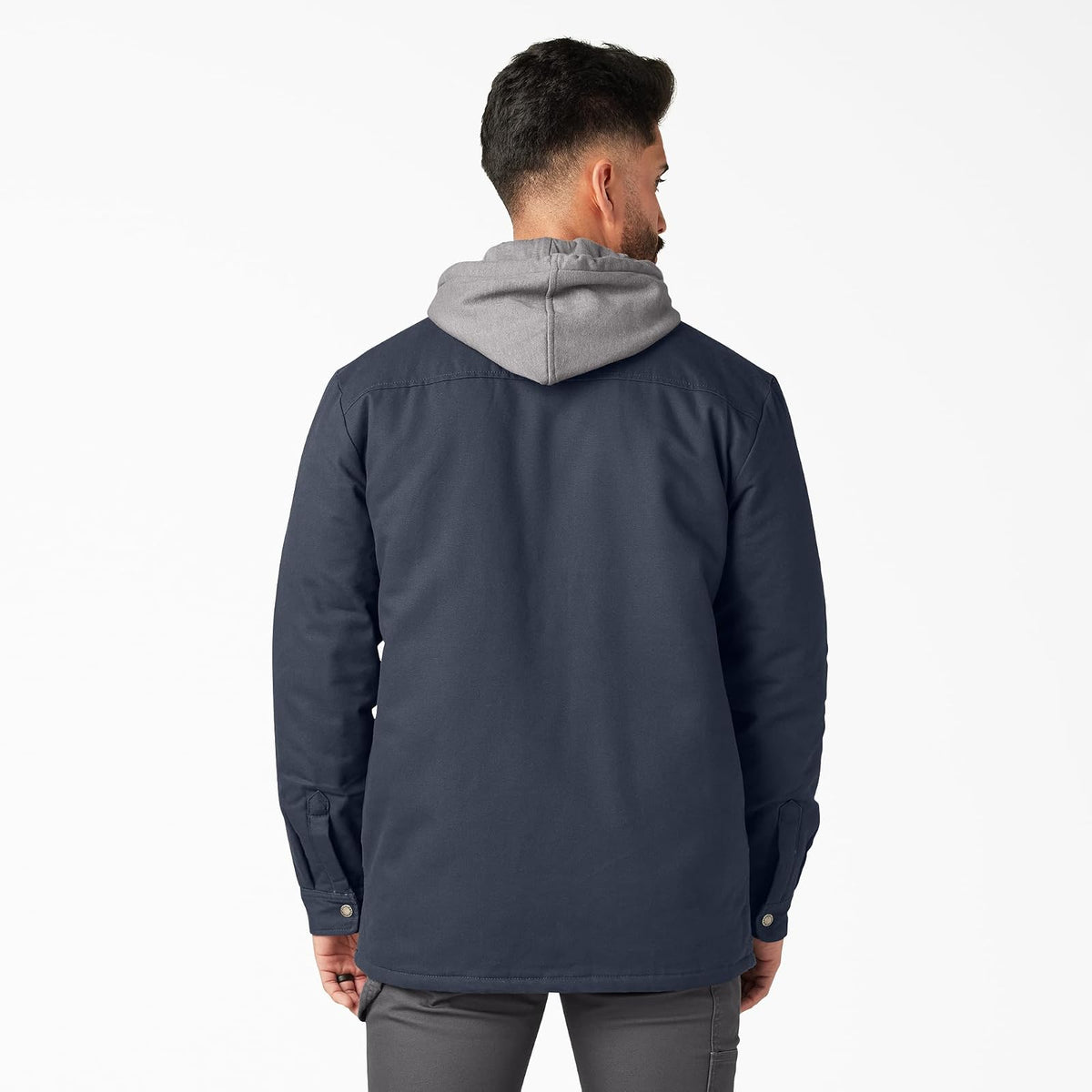 Dickies Chamarra Tipo Camisa de Pato con Capucha de Forro Polar con Hydroshield Ropa de Trabajo para Exteriores para Hombre