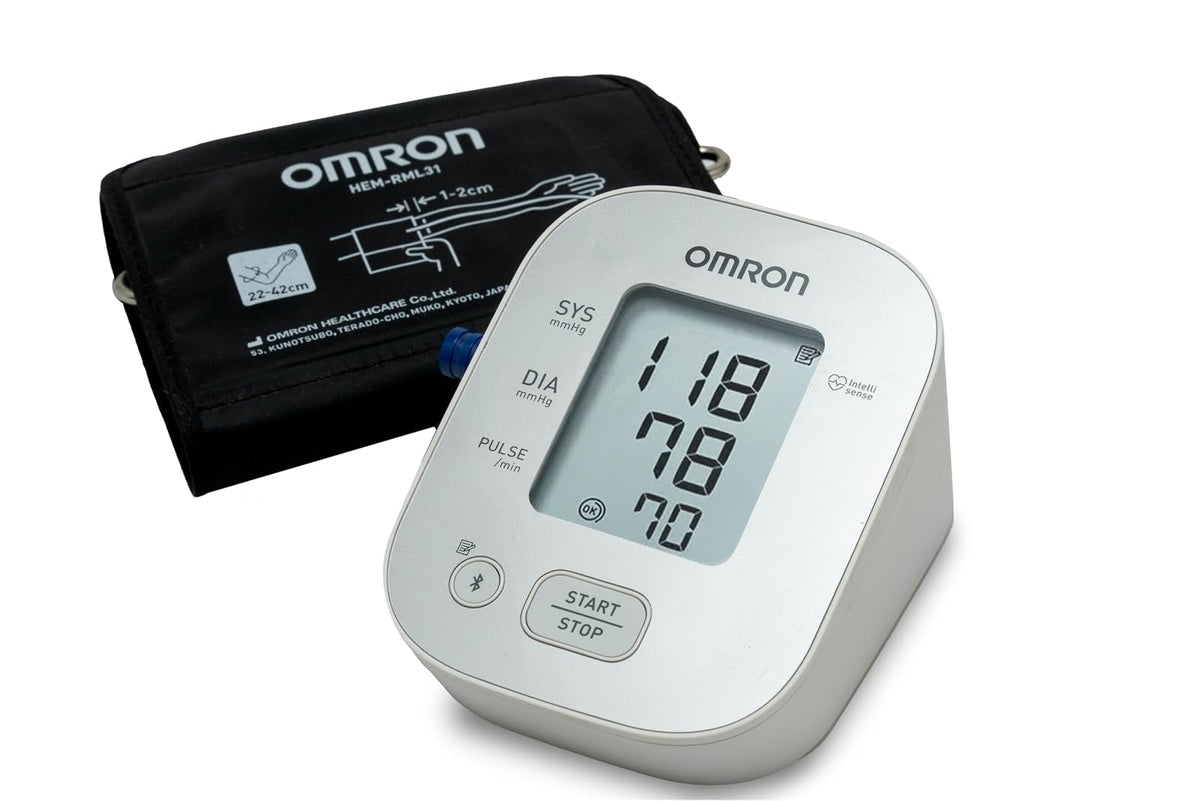 OMRON X2 Smart+ – Baumanómetro de Presión Arterial Automático para Brazo con Bluetooth, Detección de Latidos Irregulares y App OMRON connect
