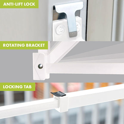 Ideal Security Inc. sk110 W Patio puerta barra de seguridad, color blanco, Blanco