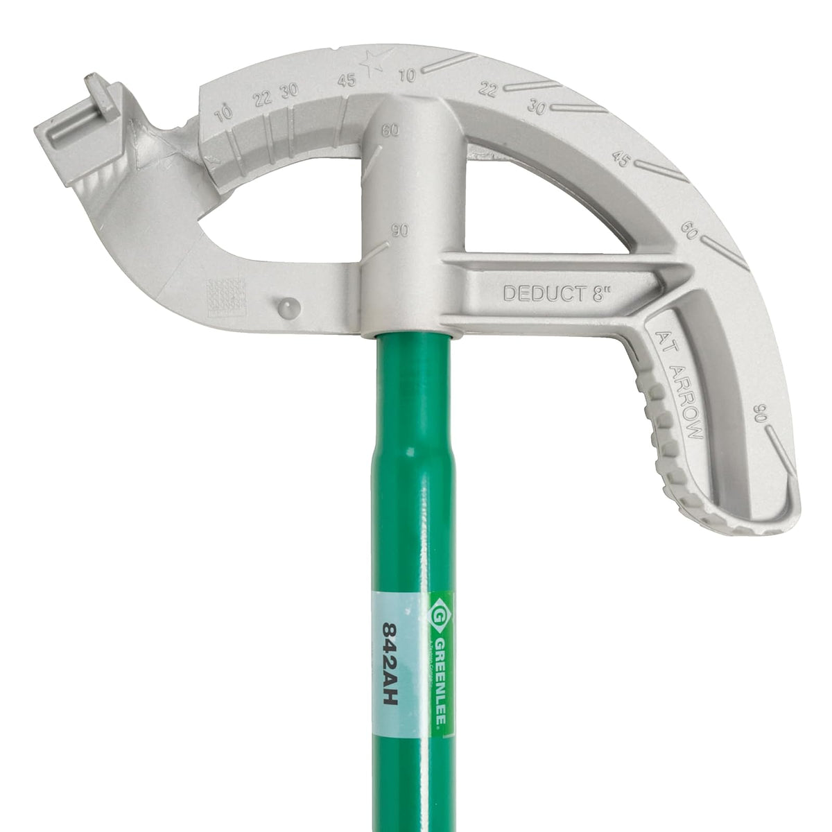 Cabezal de curvadora manual de aluminio con mango para EMT de 1 in, rígido/IMC de 3/4"