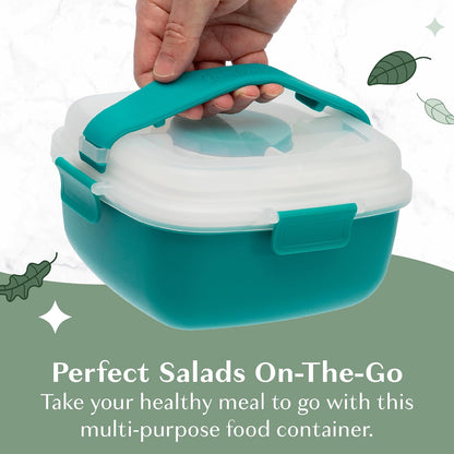 Goodful Contenedor apilable para fiambrera, almacenamiento de alimentos estilo Bento con compartimentos extraíbles para sándwich, aperitivos, coberturas y aderezo, a prueba de fugas y fabricado sin