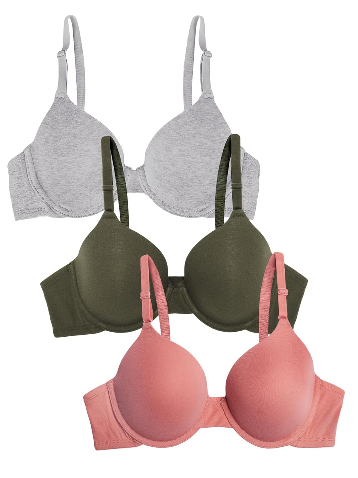 Fruit of the Loom Brasier de Algodón con Varilla para Mujer - Gris - 38D