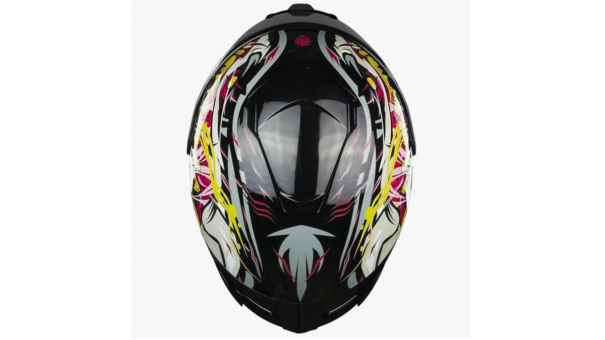 KOV Casco Buster SKUALO Negro Integral para Moto Certificado Dot