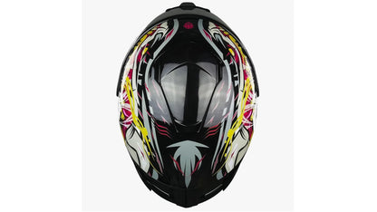 KOV Casco Buster SKUALO Negro Integral para Moto Certificado Dot