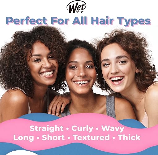 Wet Brush, El Original Detangler, Cepillo Desenredante, Minimiza Dolor y Daños, Desenreda Todo Tipo de Cabello, Cerdas IntelliFlex, Cepilla Fácil y Adiós Nudos, Diseño de Acuarela de Colores