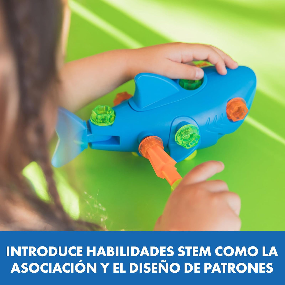 Educational Insights Design & Drill® Shark - Juguetes Educativos para Niños 3+ años, Juguetes Stem, Juguetes de Tiburon