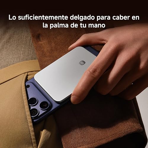 XIAOMI Ultrathin Magnetic Power Bank 5000mAh 15W, 6mm, 98g, Grafito Negro | USB Tipo C, Compatible con MagSafe para iPhone, Ligera con Carga inalámbrica, Compatible con iPhone 17/16/15/14/13/12