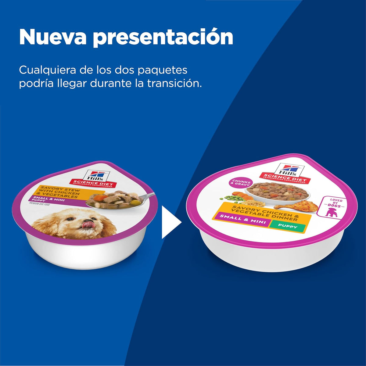 Hill's Science Diet Alimento Húmedo para Cachorro Sabor Pollo 12 Pack 99G | Alimento húmedo Hill's para perro, pollo real, razas pequeñas, crecimiento sano, desarrollo cerebral con DHA
