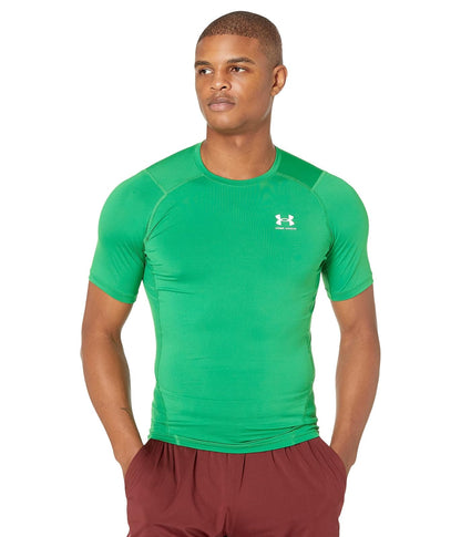 Under Armour HeatGear Camiseta de Compresión para Hombre - Verde (Team Kelly Green - White - 305) - XXL