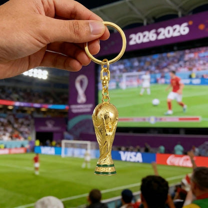 Llavero Oficial FIFA Copa del Mundo 2026 – Trofeo 3D Giratorio 40 mm – Edición Coleccionista – Aleación de Zinc Premium & Acrílico – Ideal para Llaves, Bolsas Deportivas & Mochilas