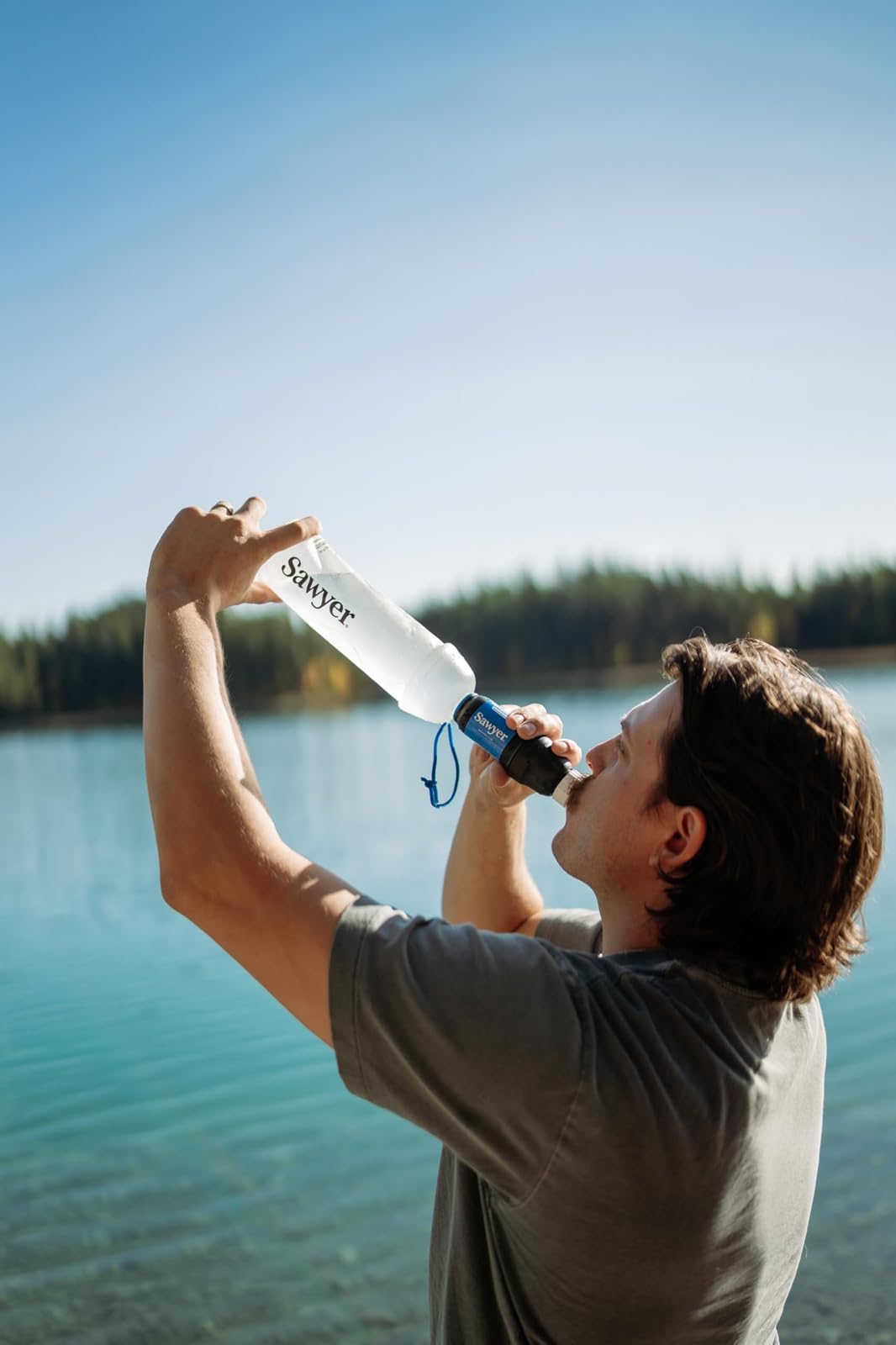 Sistema de filtración de agua para apretar, botella de 1 litro Cnoc Premium