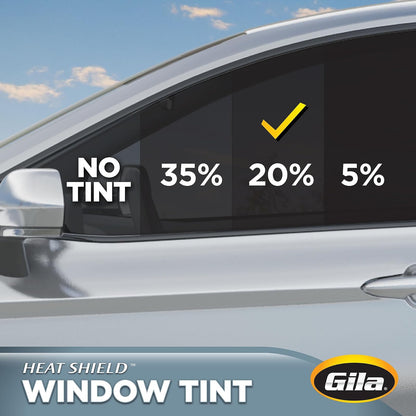 Gila VLT - Tinte para Ventanas de Automóvil Resistente a los arañazos, Negro (20% Limo Black), 24" x 6'