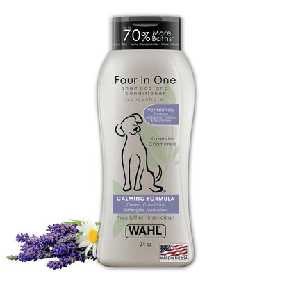 Wahl Champú para Mascotas, Fórmulas Naturales - Manzanilla Lavanda - Pet - Dog 4-in-1 Lavendar Chamomile Shampoo and Conditioner