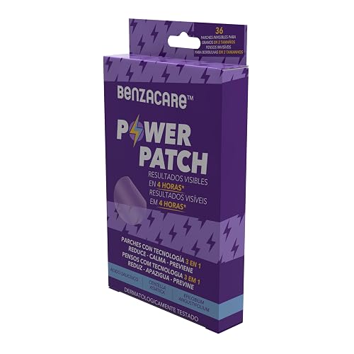 BENZACARE POWER PATCH Parche Invisible Ultraligero y Ultrafino que Reduce Visiblemente las Immperfecciones Granos y Espinillas con Resultados Visibles en 4 Horas Caja con 36 piezas