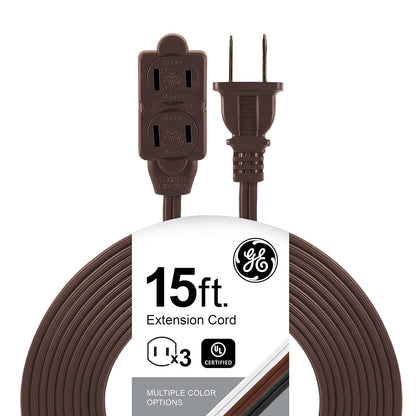 GE Cable de Extensión con Interruptor de Encendido/Apagado, 3 Salidas - 1 paquete - Marrón - 4.6 m