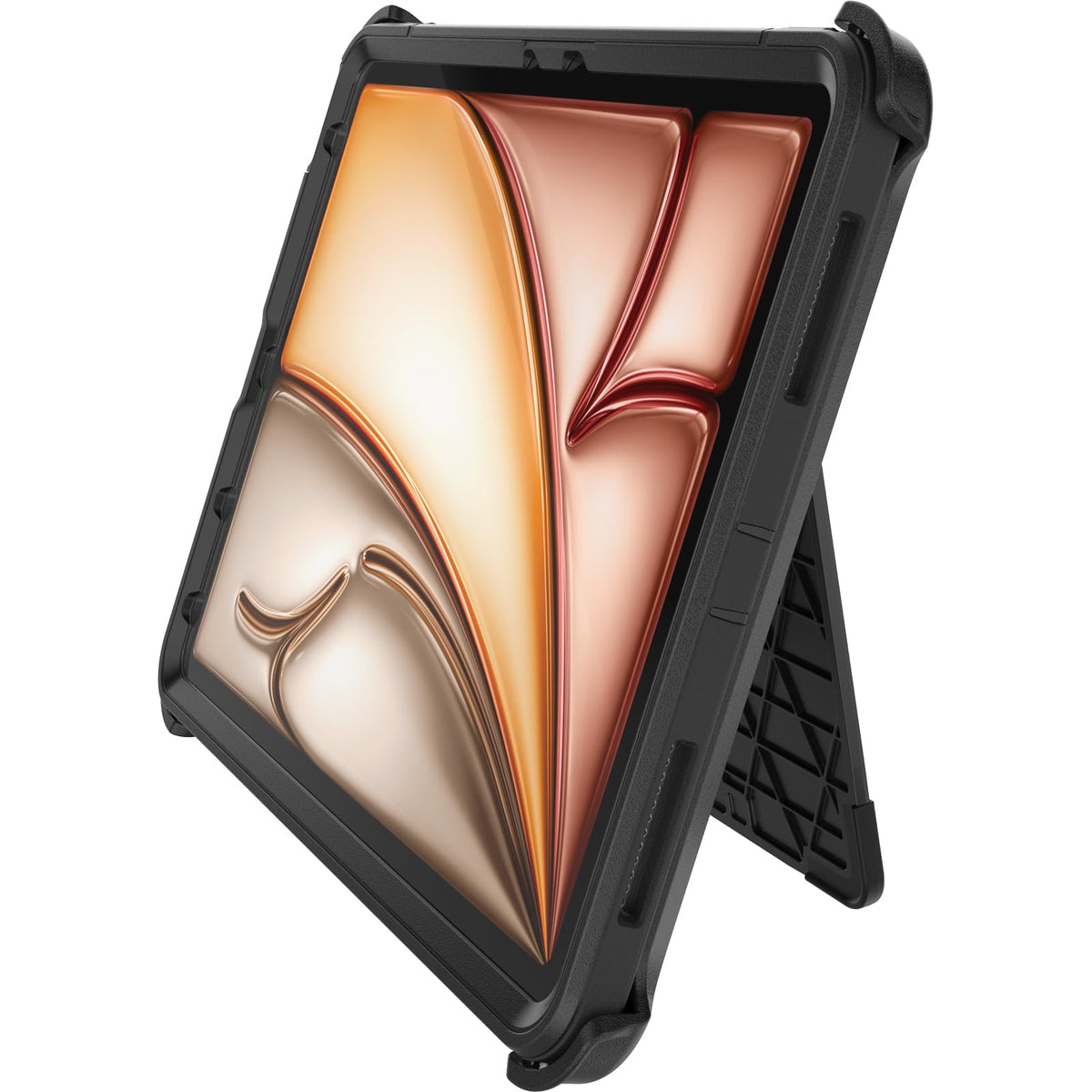 OtterBox Defender Series - Funda para iPad Air de 11 Pulgadas (M3) y (M2), Color Negro, Resistente, Duradero, protección de Revestimiento múltiple