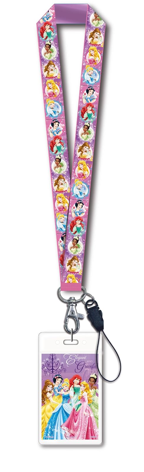 Disney Princess Lanyard con Soporte para Tarjetas