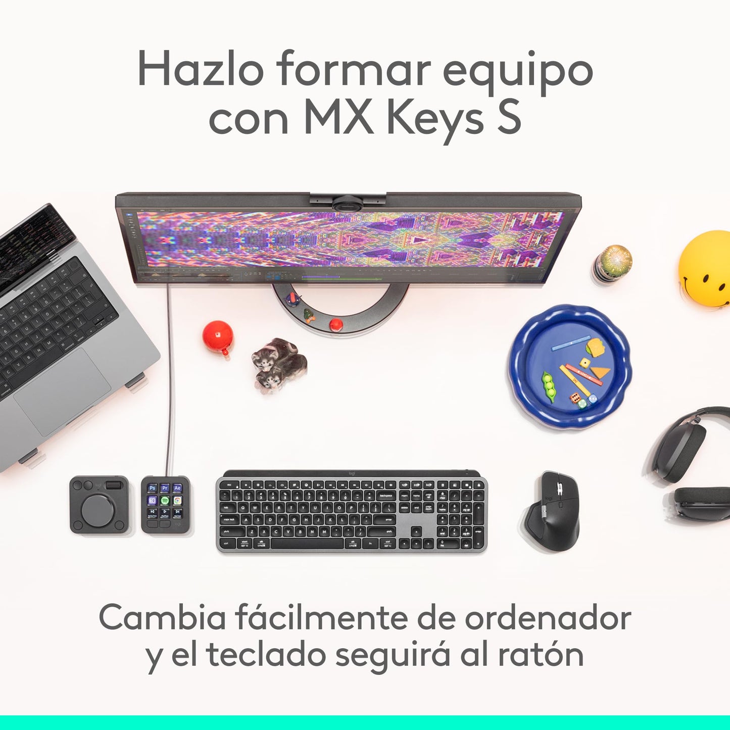 Logitech MX Master 4 Mouse Inalámbrico de Alto Desempeño, Scrolling Ultra-rápido, 8K dpi, Seguimiento sobre Vidrio, Clics Silenciosos, USB-C, Bluetooth - Grafito