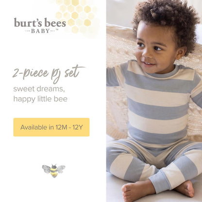 Burt's Bees Conjunto de Pijama de 2 Piezas, Playera y pantalón, 100% algodón orgánico Pantalones de Pijama para bebés y niños pequeños para bebés niños