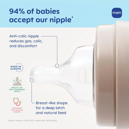 MAM Pezones de Silicona SkinSoft Nivel 4 | Flujo extra rápido, 6+ meses, 4 pzs, sin BPA, silicona grado médico