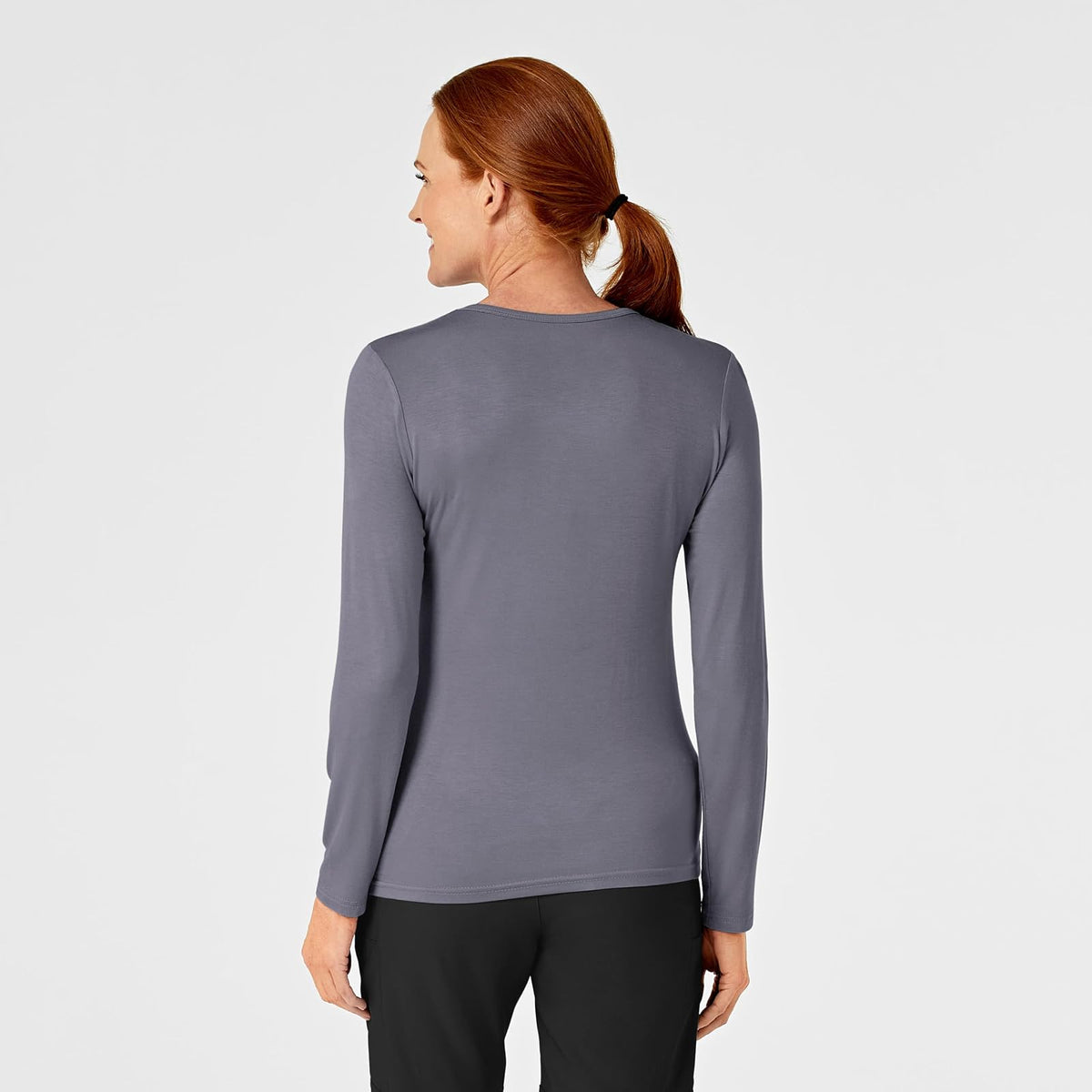 WonderWink Camiseta de Manga Larga para Mujer Scrubs Silky