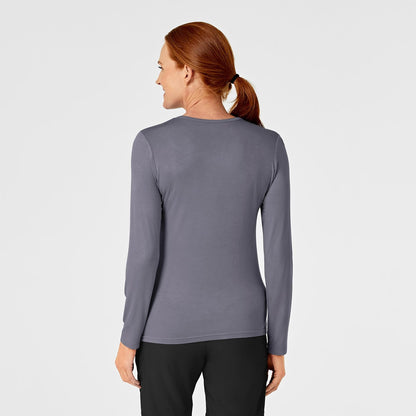 WonderWink Camiseta de Manga Larga para Mujer Scrubs Silky