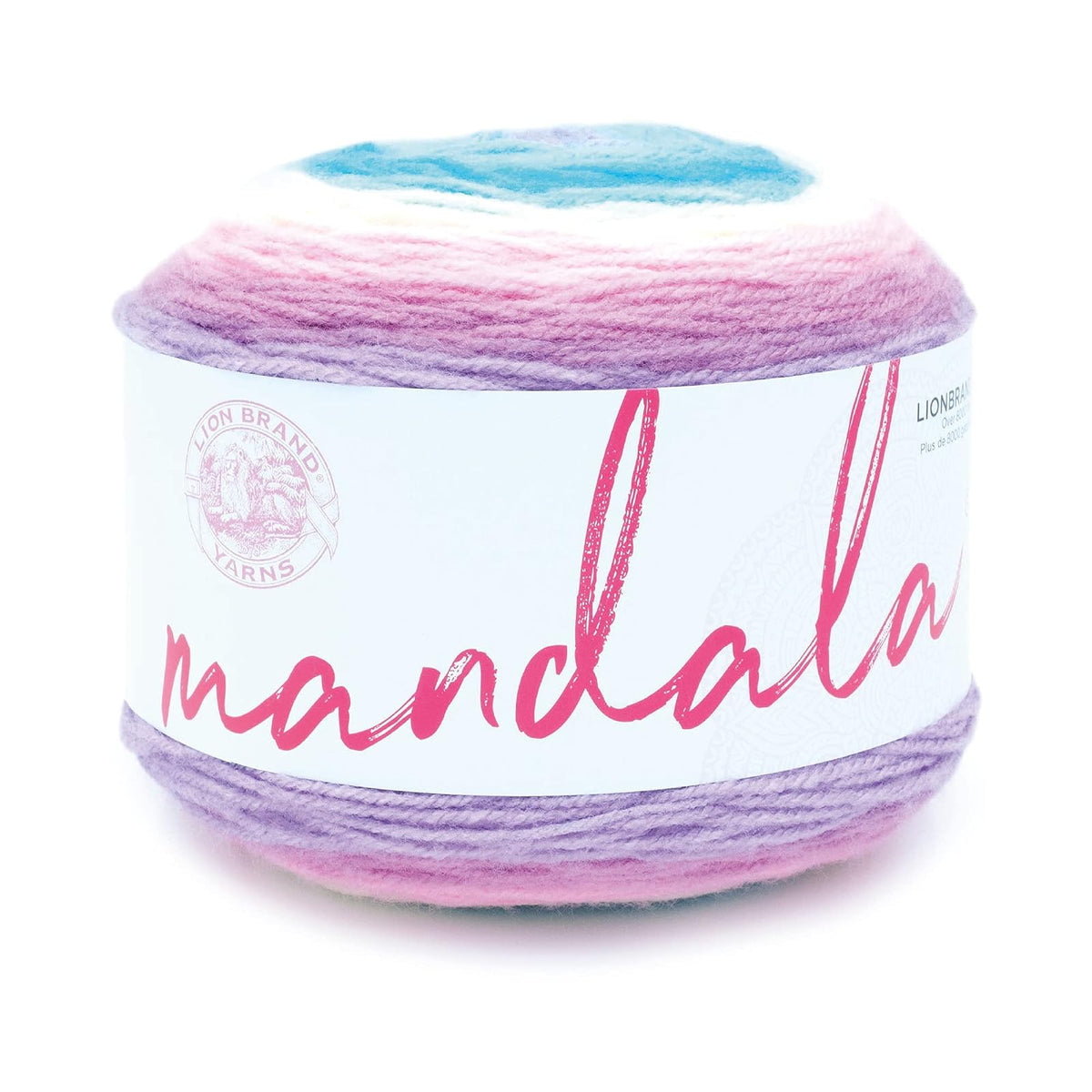 Lion Brand Yarn Mandala - Hilo multicolor para ganchillo y tejer, hilo de manualidades, 1 paquete, Liger