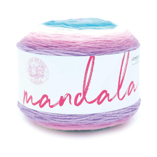 Lion Brand Yarn Mandala - Hilo multicolor para ganchillo y tejer, hilo de manualidades, 1 paquete, Liger