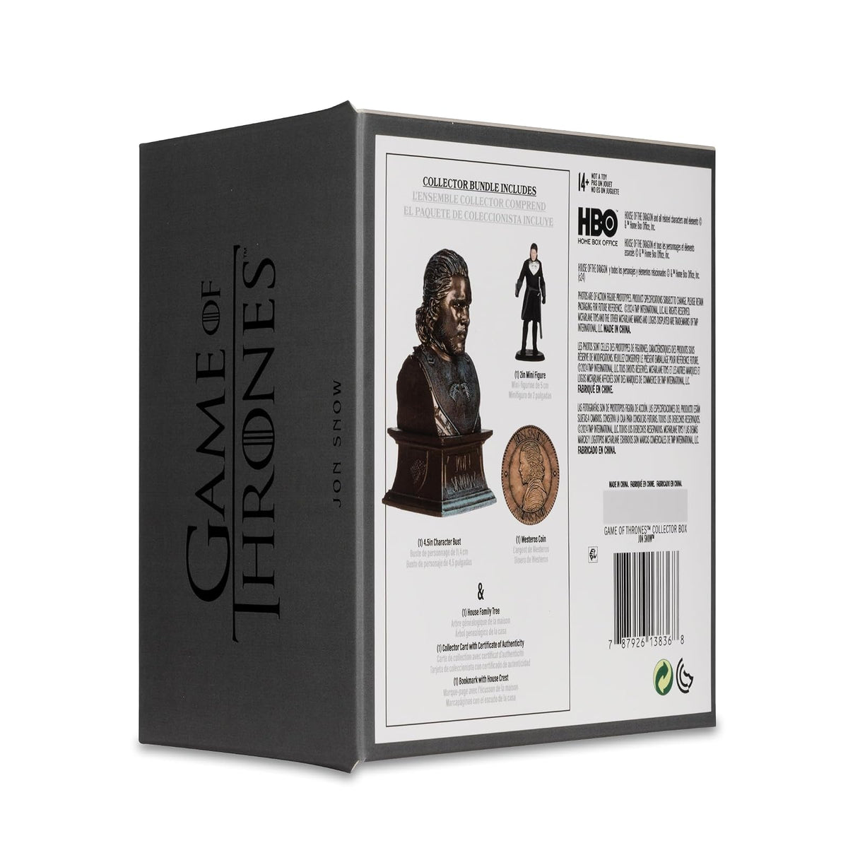 McFarlane Juego de Tronos - Caja coleccionista de Nieve Jon Toys | Juego de Tronos Busto Estatua - Jon Snow Collector Box