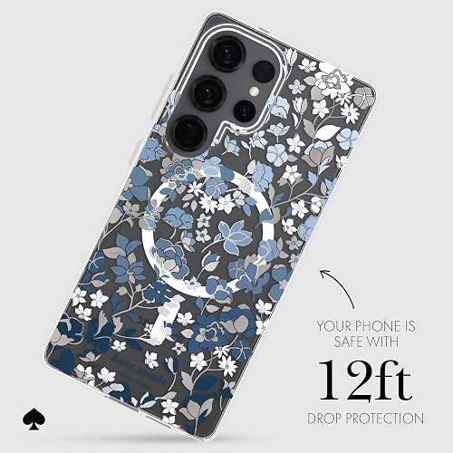 Kate Spade New York - Funda para Samsung Galaxy S25 Ultra (Carga magnética e inalámbrica), diseño de Flores Azules