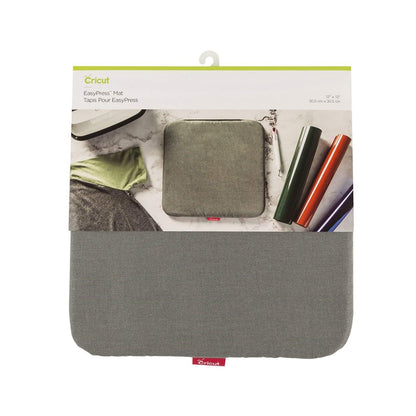 Cricut Easy EasyPress 12 x 12 pulgadas, alfombrilla protectora resistente para máquinas de prensa de calor y proyectos de alta definición y plancha, [12 x 12 pulgadas), gris