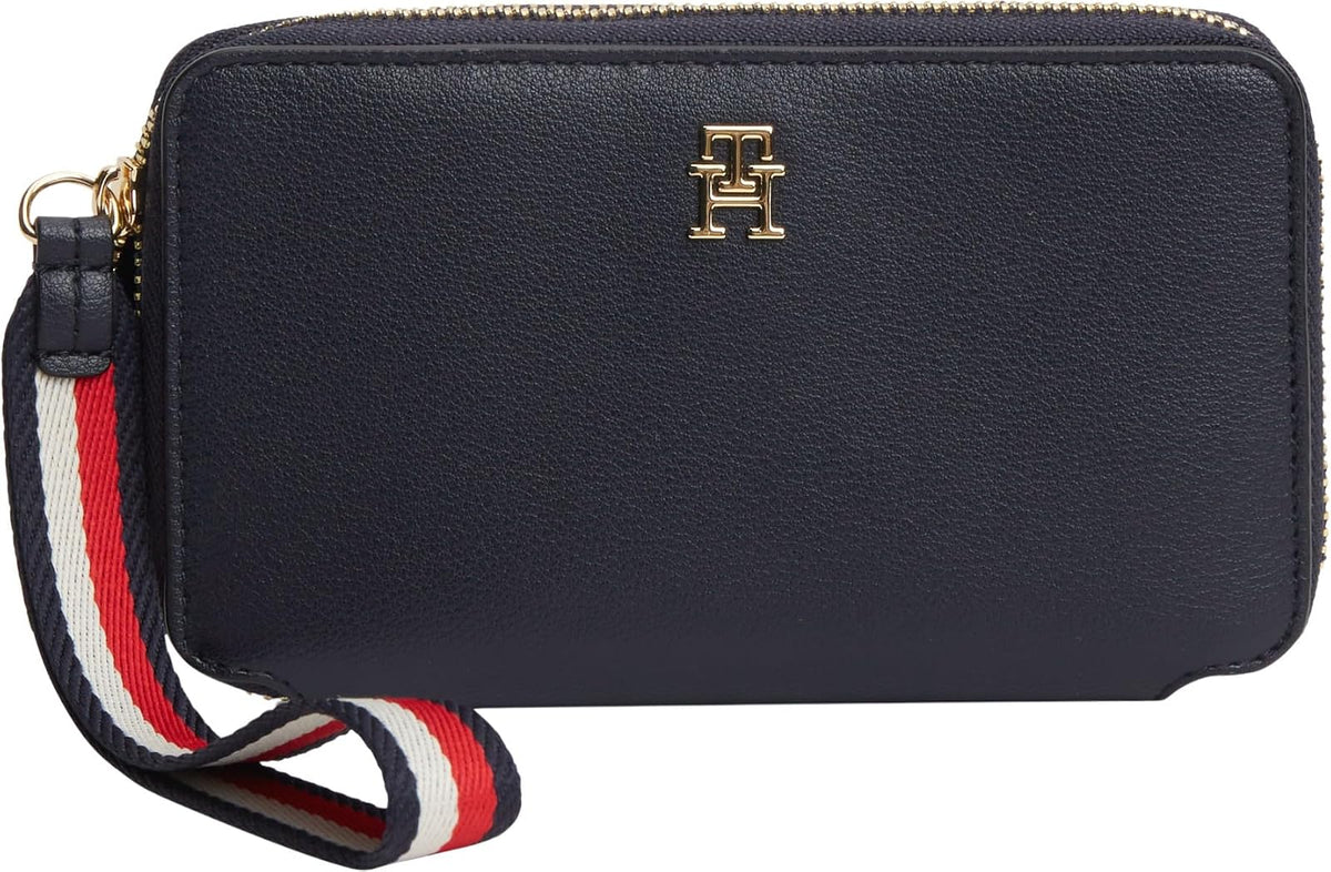 Tommy Hilfiger Cartera Compact Zip Around Mujer | Diseño clásico, múltiples compartimentos, formato compacto - Talla Única - Blue