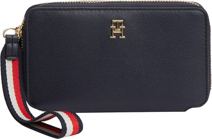 Tommy Hilfiger Cartera Compact Zip Around Mujer | Diseño clásico, múltiples compartimentos, formato compacto - Talla Única - Blue