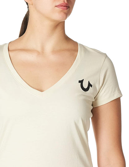 True Religion Ego Short Sleeve V Neck tee Camiseta Mujer