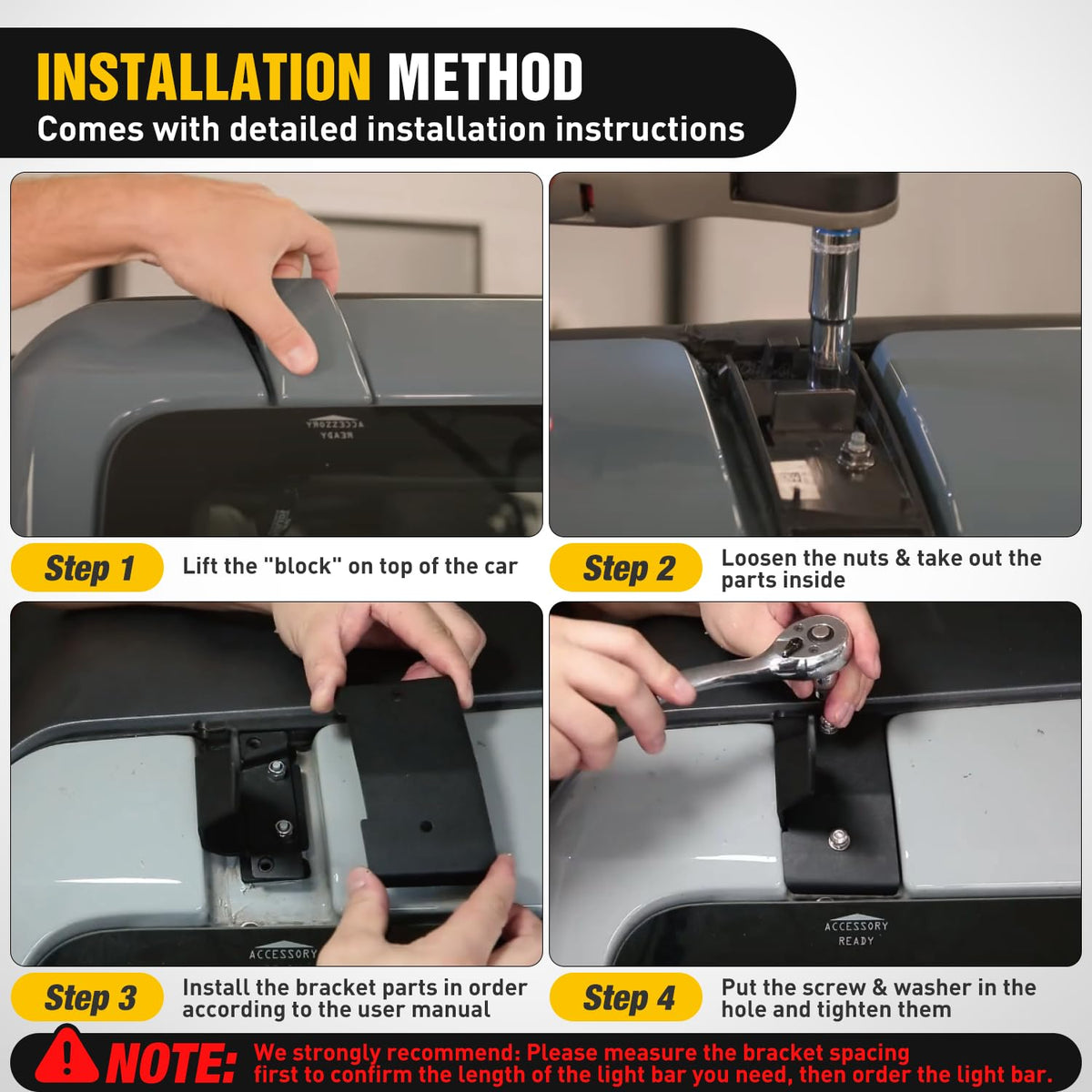 Nilight - Soporte de Barra de luz LED Curvada de 42 Pulgadas, Soporte de Montaje Superior para Parabrisas compatibles con Ford Bronco 2 Puertas y 4 Puertas 2021 2022 2023 2024