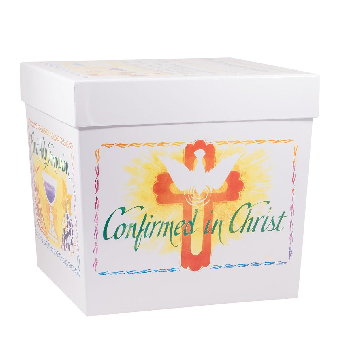 Abbey Gift Abbey & CA - Caja de recuerdo, diseño de sacramentos, 10 x 10 x 9, multicolor